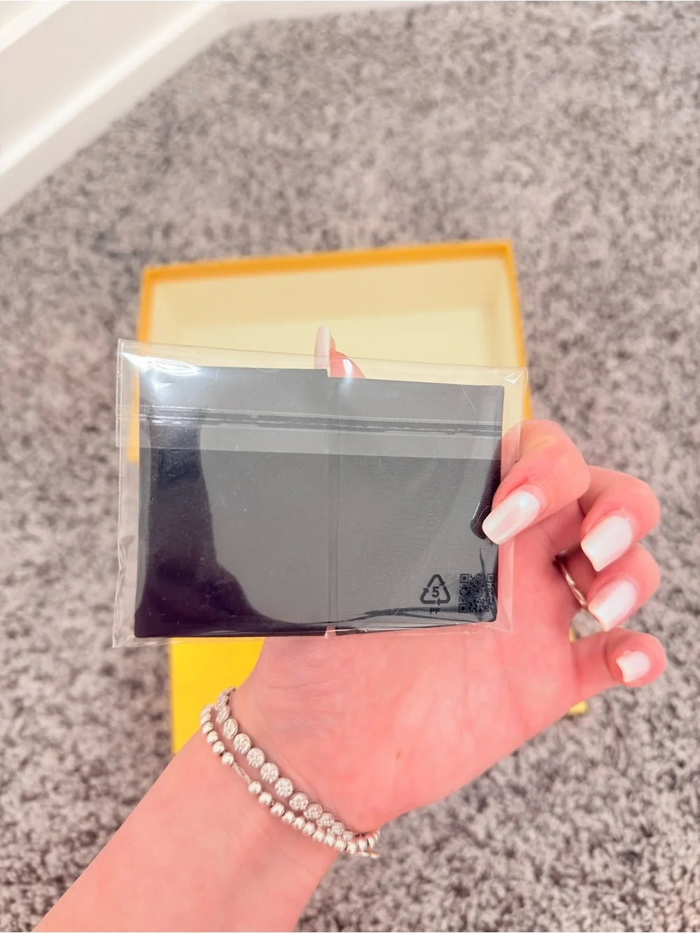 Fendi Yellow and Black Branded Gift Box and Glasses Cloth
